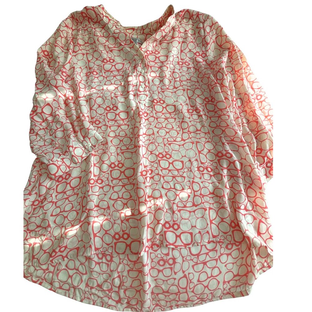 XL coral eyeglasses top from DE Collection optometry perfect for optometrist